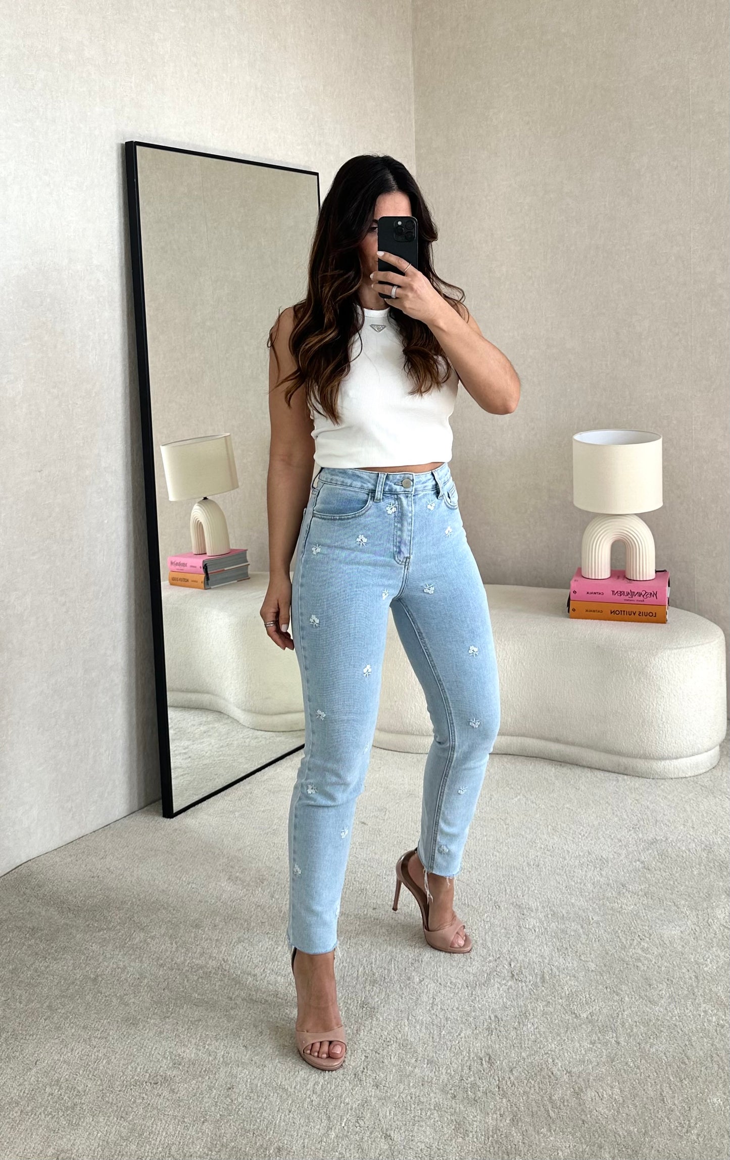 JEANS MOM FLORA