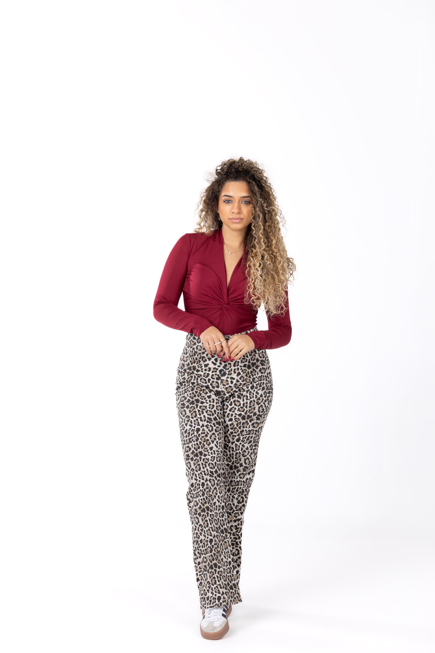 JEANS WIDE LEOPARDO