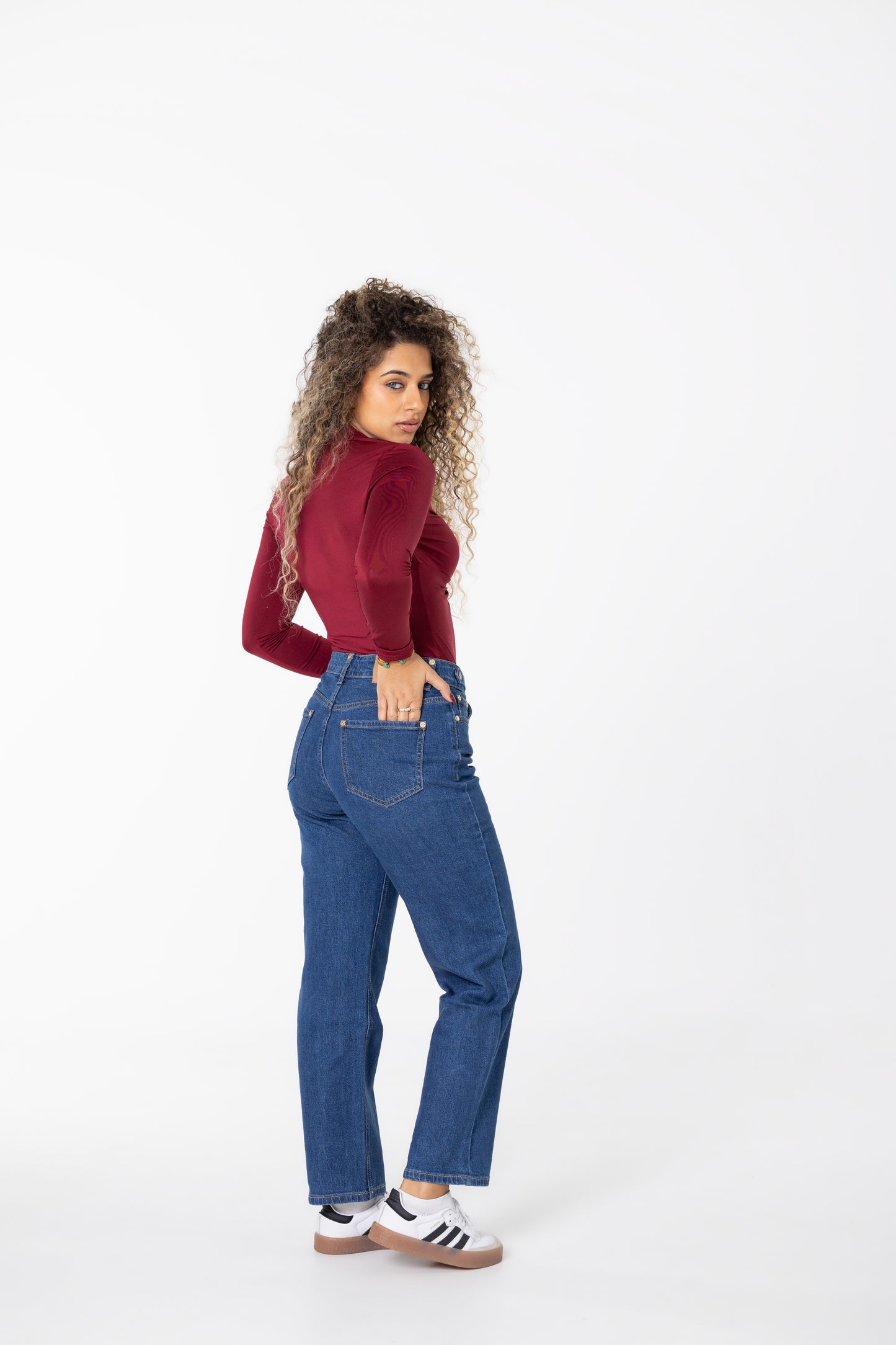 JEANS MOM QUEEN (ganga escura)
