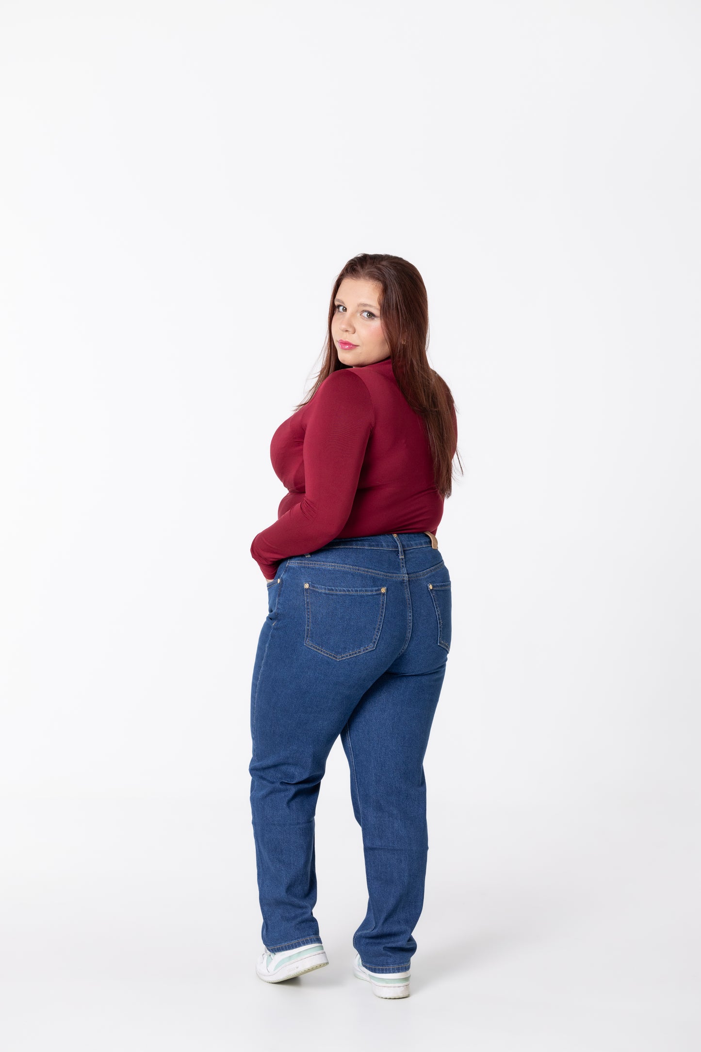 JEANS MOM QUEEN (ganga escura)