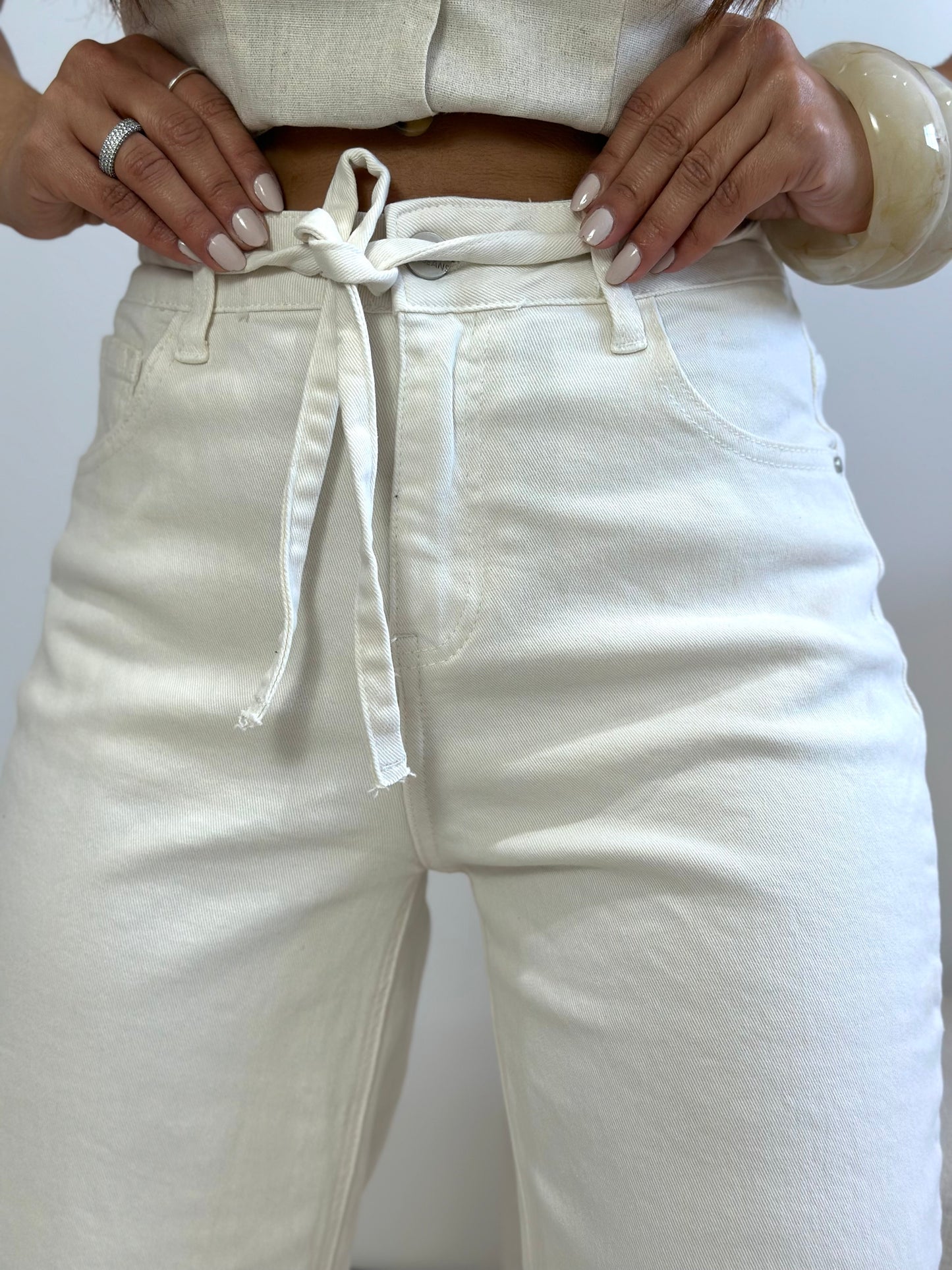 CALÇAS WIDE LEG BELT (duas cores)