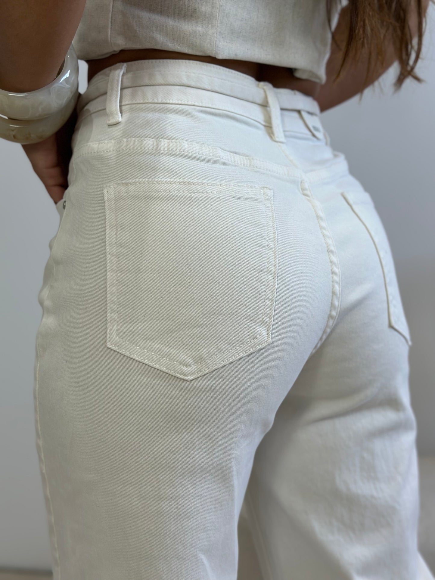 CALÇAS WIDE LEG BELT (duas cores)