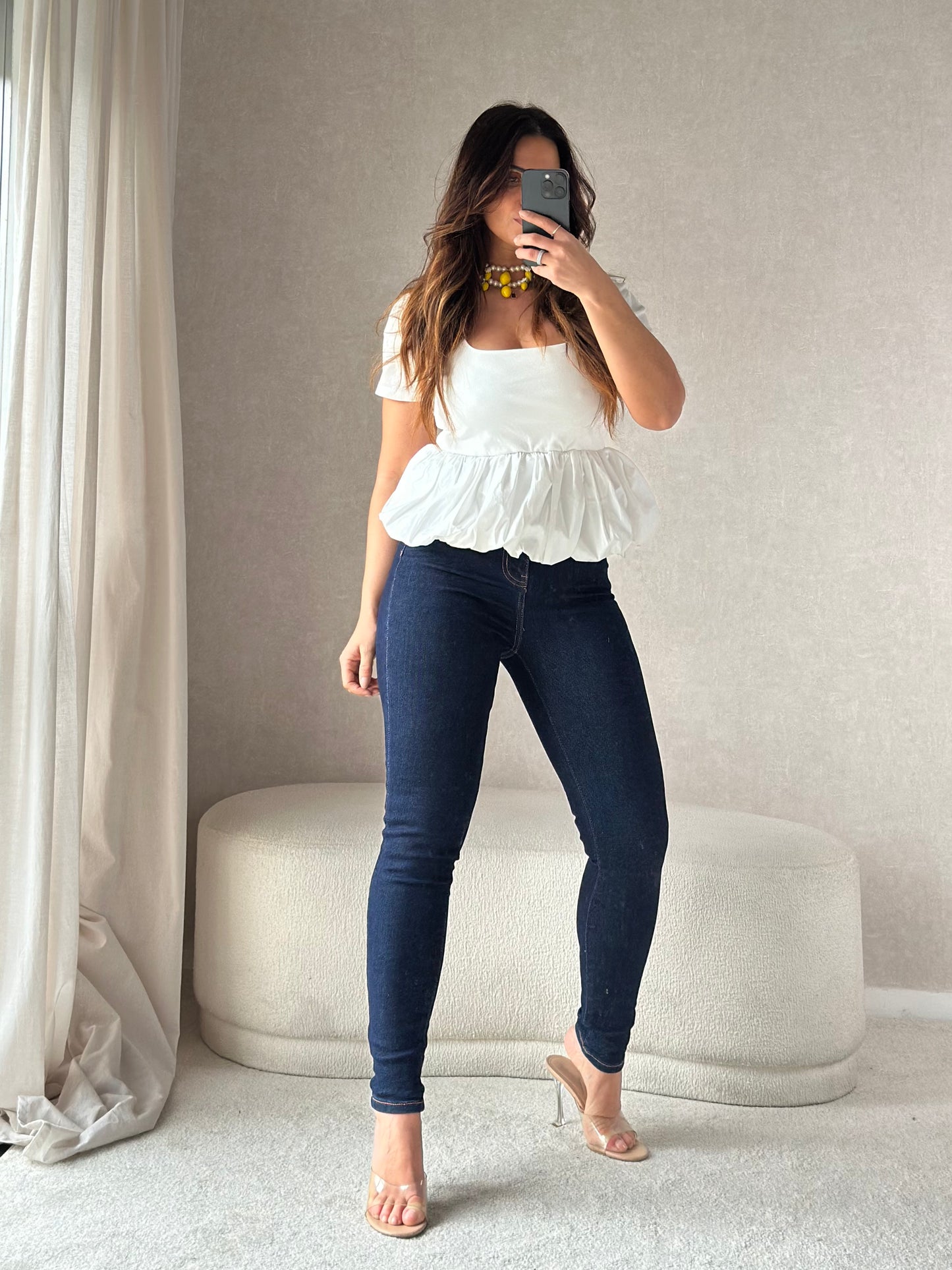 JEANS PUSH-UP SKINNY GANGA ESCURA