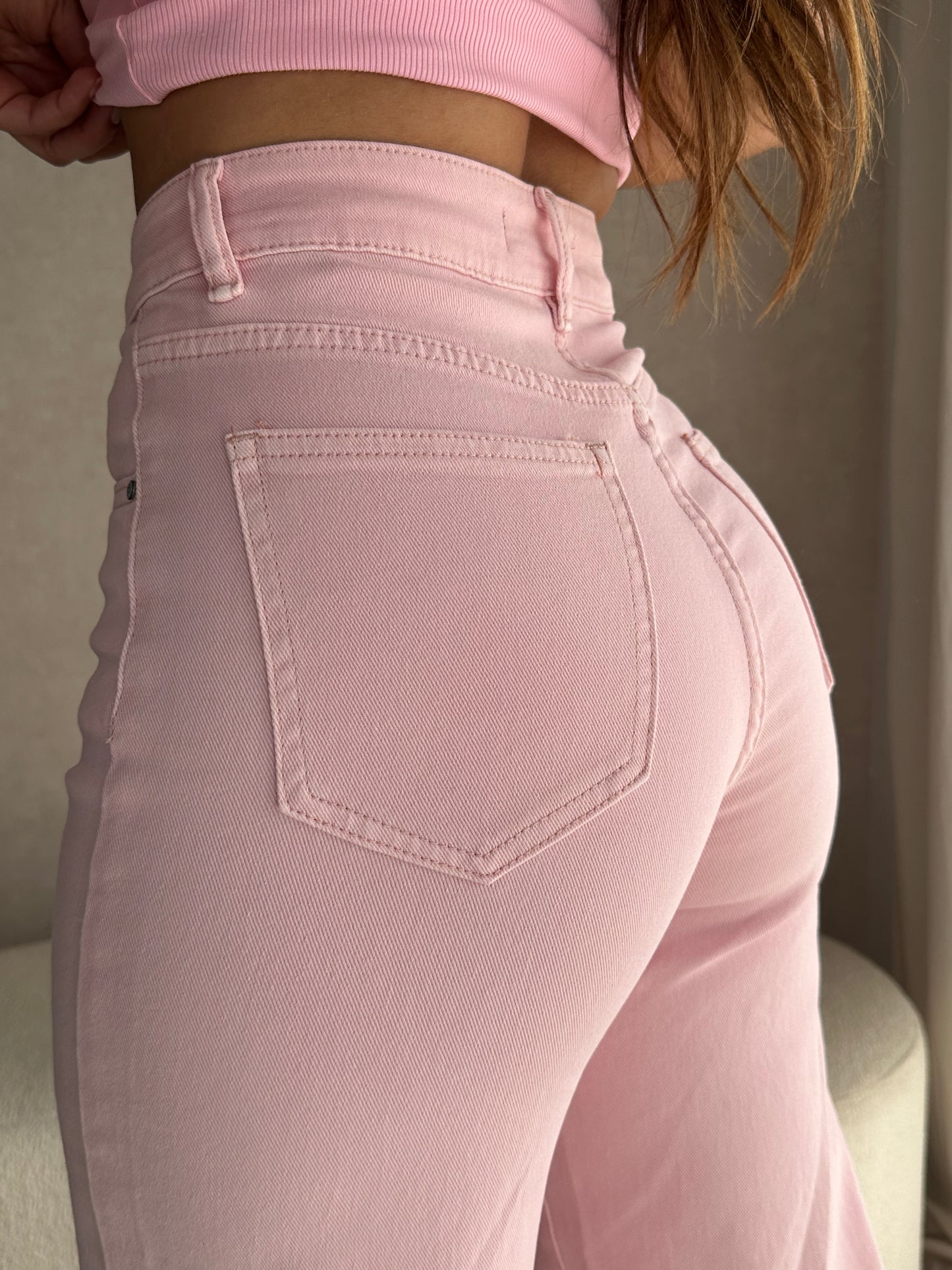 CALÇAS WIDE LEG ROSE
