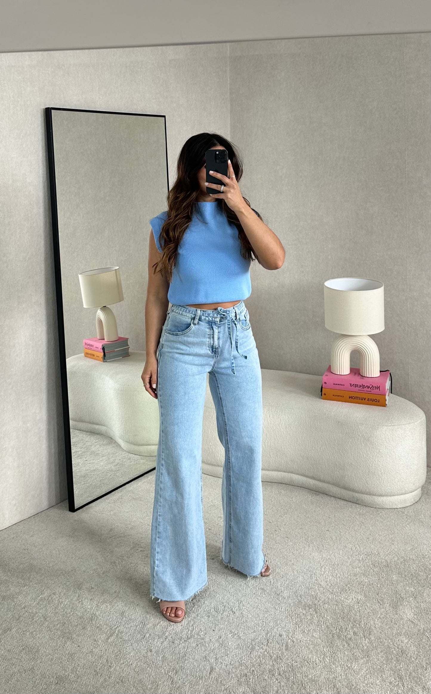 CALÇAS WIDE LEG BELT