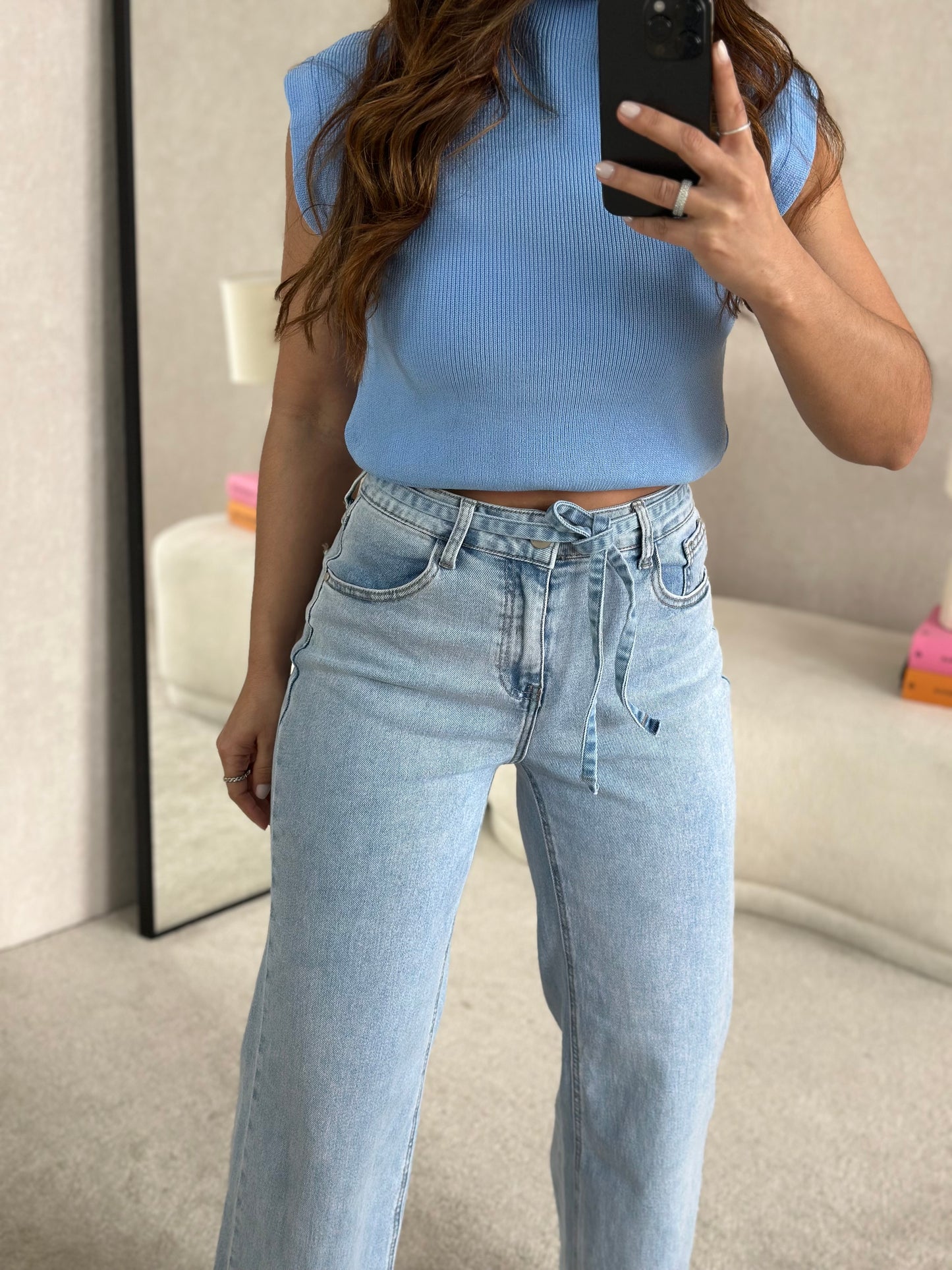 CALÇAS WIDE LEG BELT