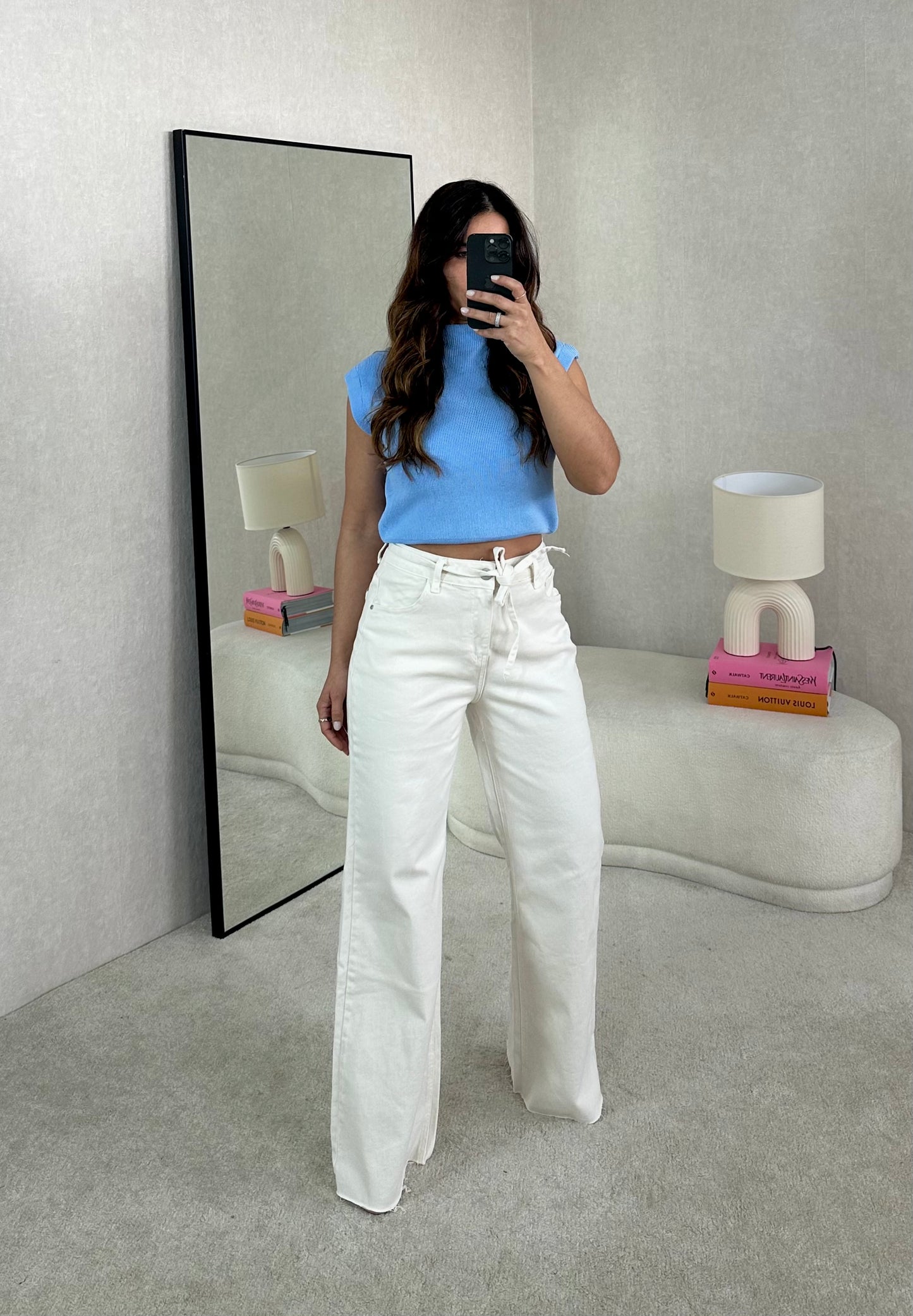 CALÇAS WIDE LEG BELT