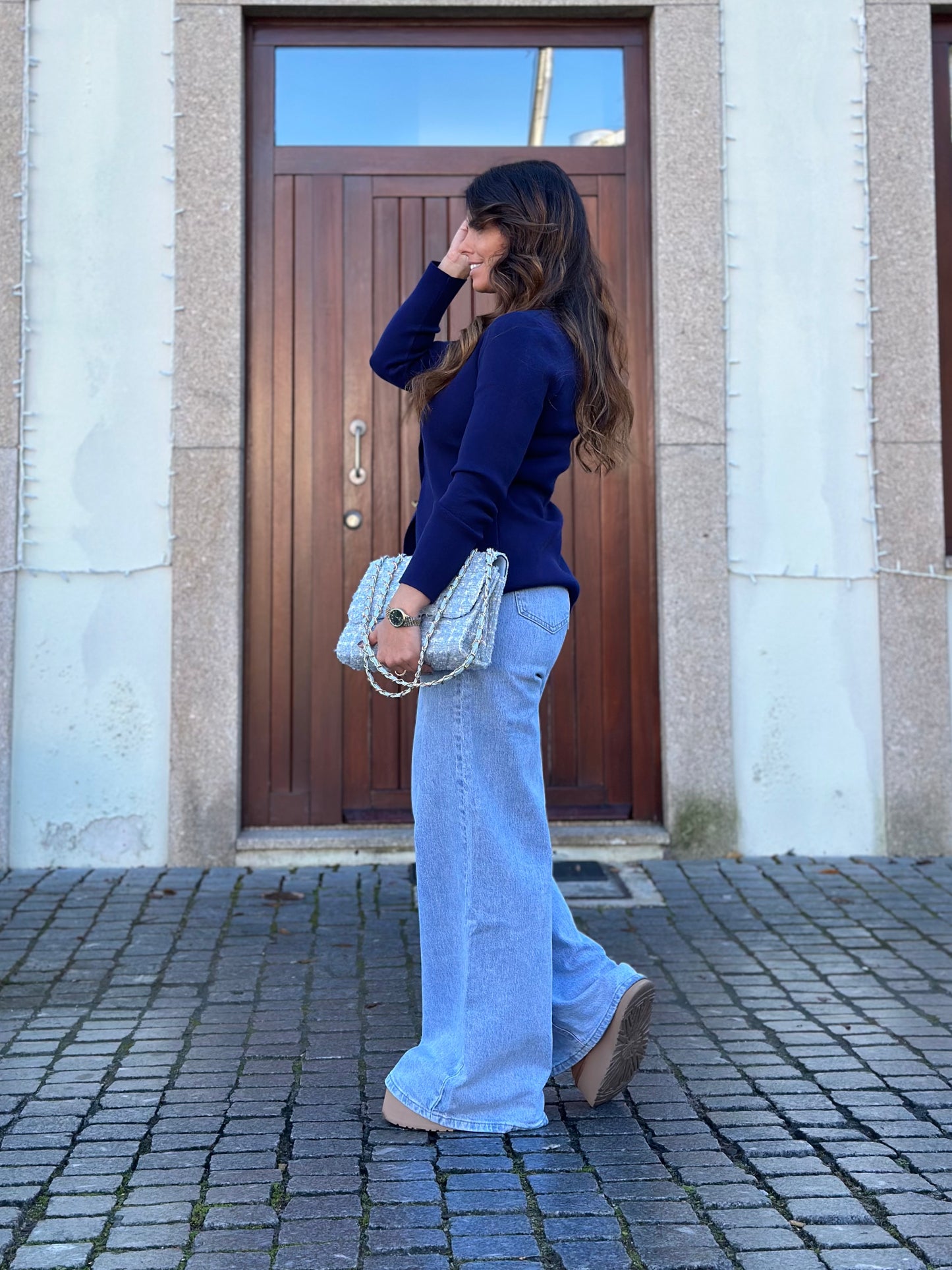 JEANS WIDE LEG CLARA (com bainha)