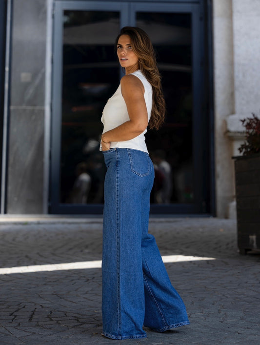JEANS WIDE LEG INTERMÉDIA