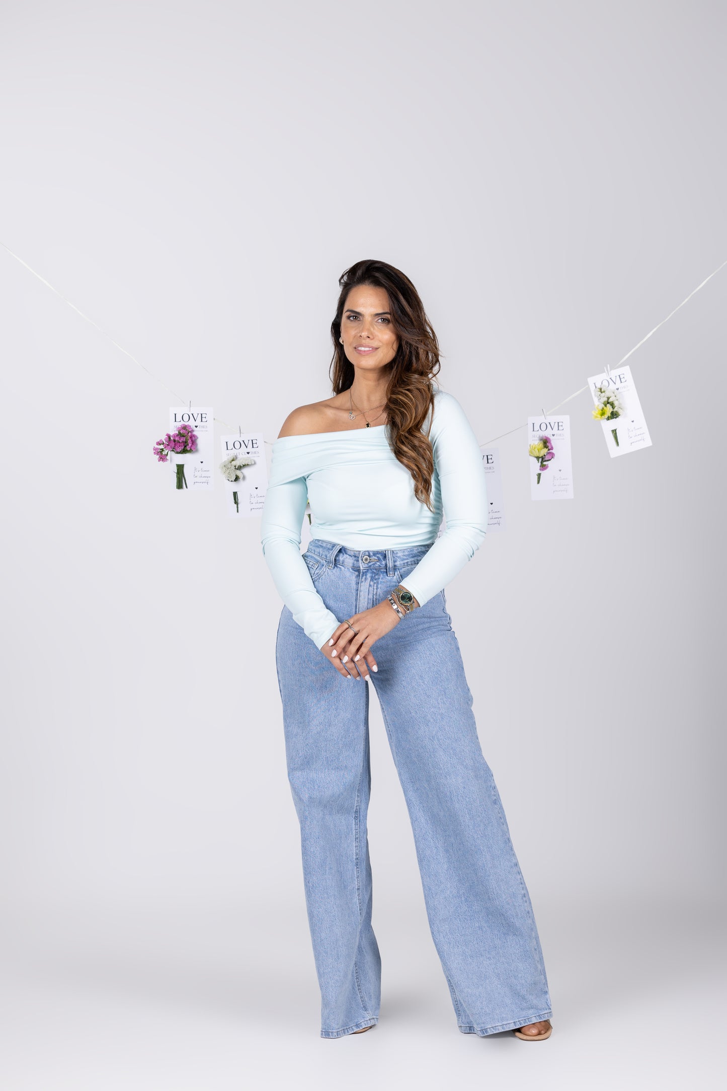 JEANS WIDE LEG CLARA (com bainha)