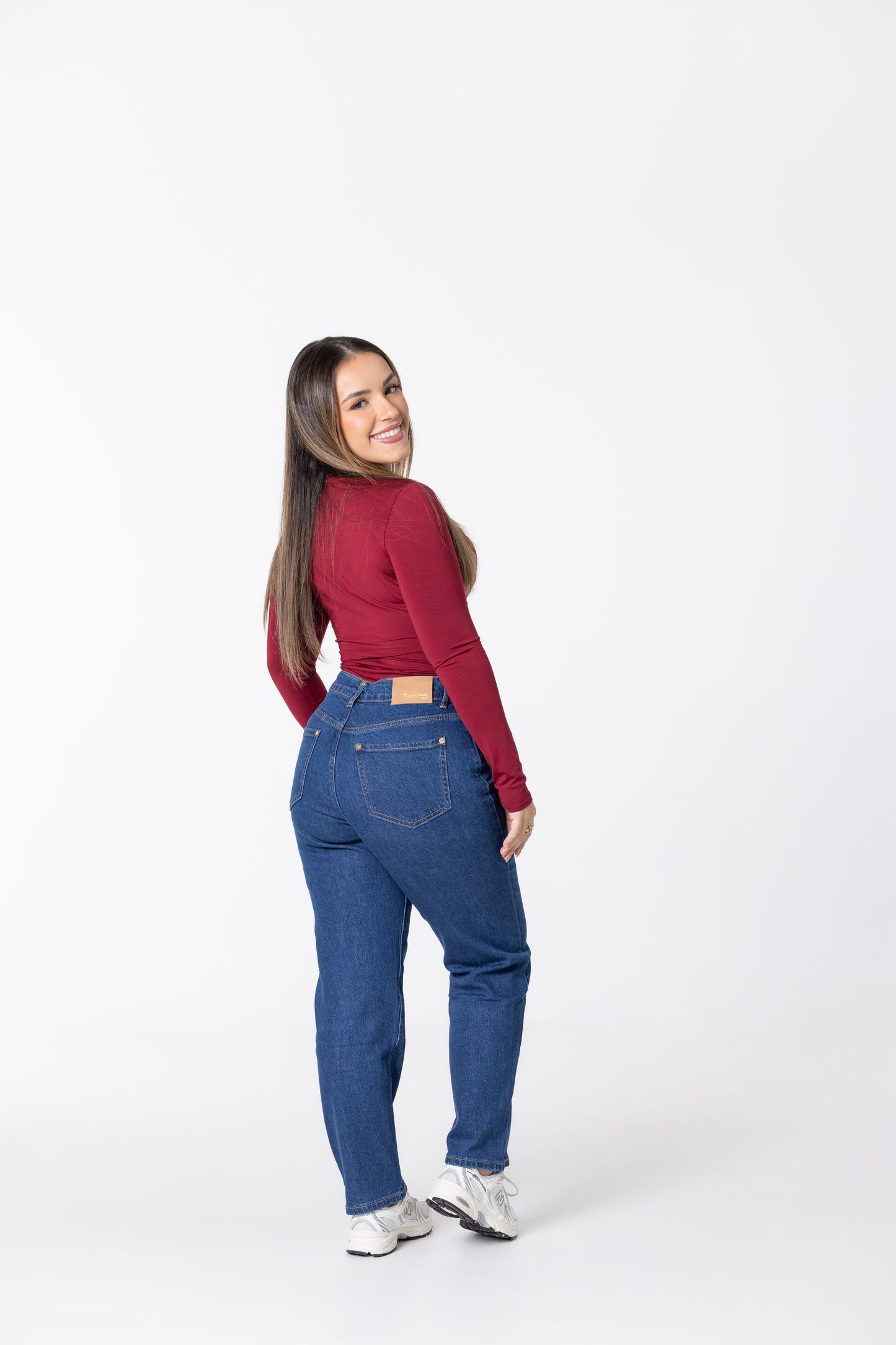 JEANS MOM QUEEN (ganga escura)