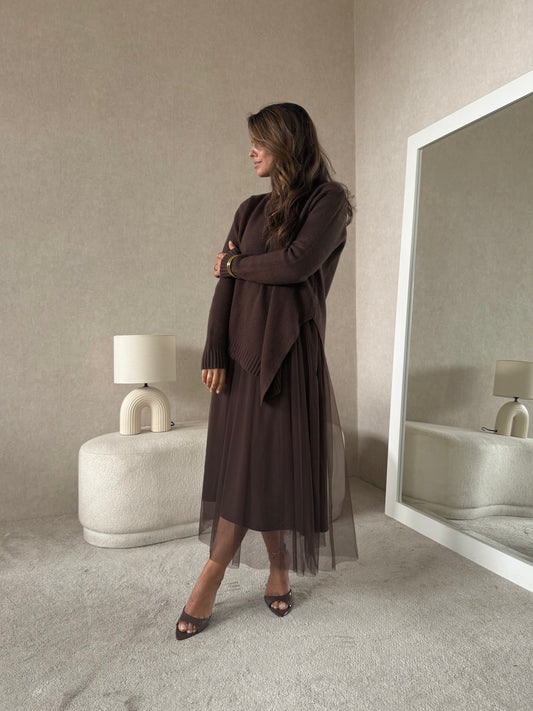 CONJUNTO  MALHA / VESTIDO TULE