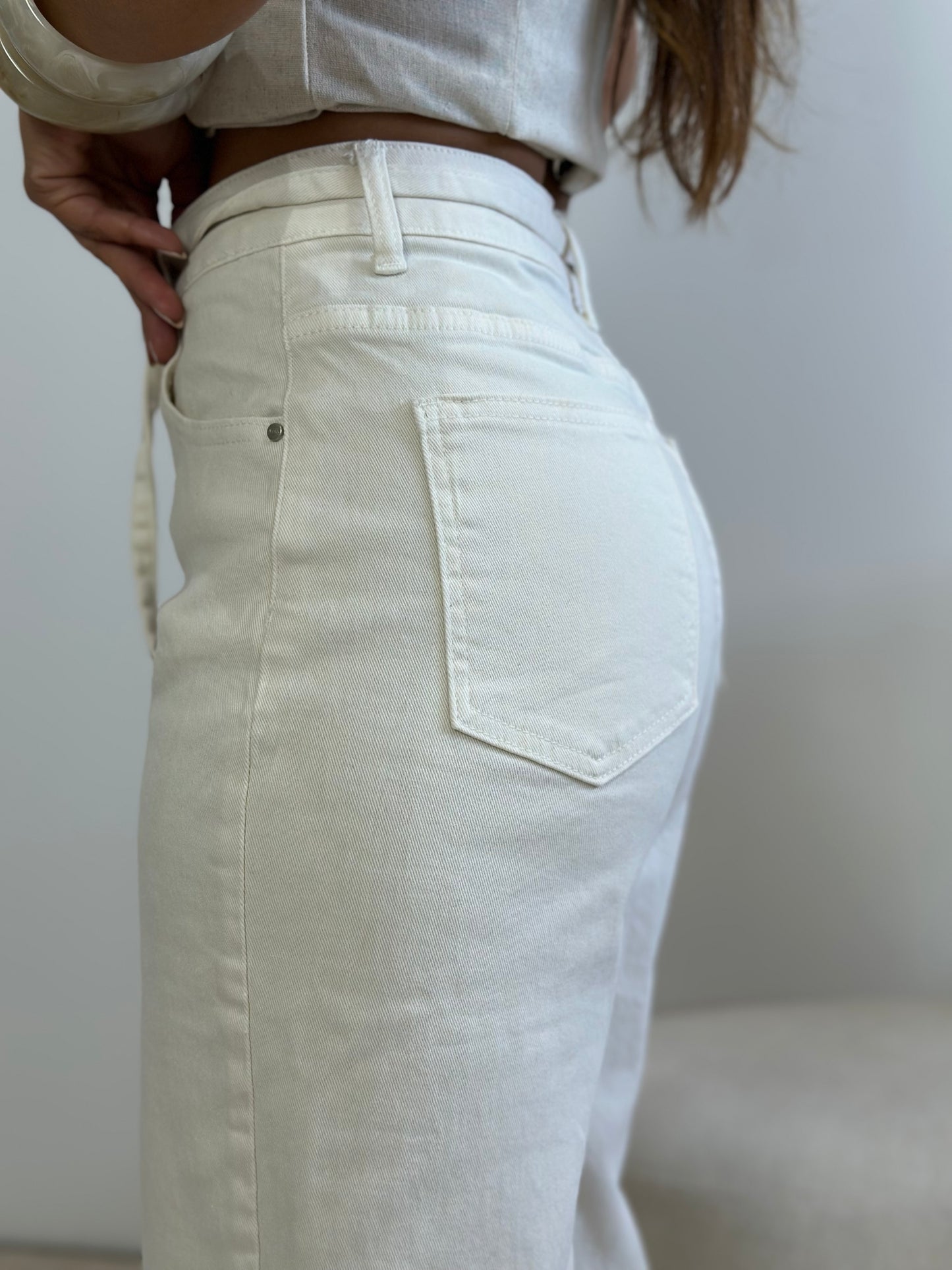 CALÇAS WIDE LEG BELT (duas cores)
