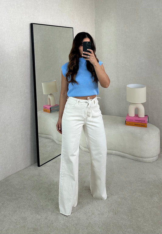 CALÇAS WIDE LEG BELT (duas cores)